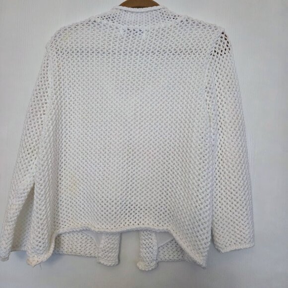 Willow white crochet open front cardigan Size XL NWOT - Picture 4 of 6